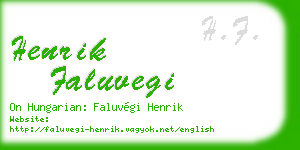 henrik faluvegi business card